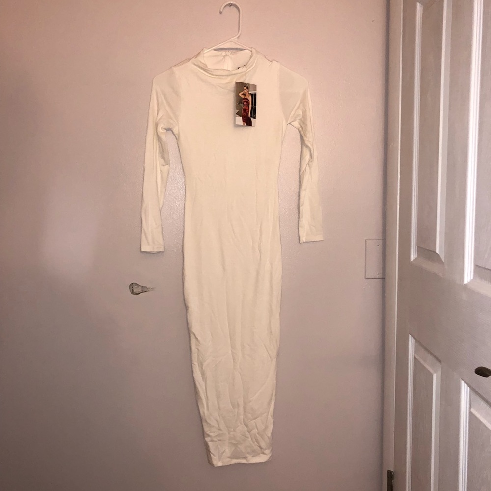 Naked Wardrobe - White Bodycon dress